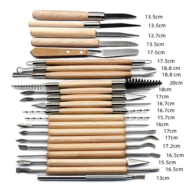 30 In 1 Wooden Pottery Clay Tools Multi-Function Clay Sculpture Tools, Sculpture Tools