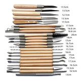 30 In 1 Wooden Pottery Clay Tools Multi-Function Clay Sculpture Tools, Sculpture Tools