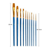 54 In 1 Painting Tool Brush Painting Clothes Sponge Brush Set For Children, Black Brush, Blue Brush, Rose Red Brush