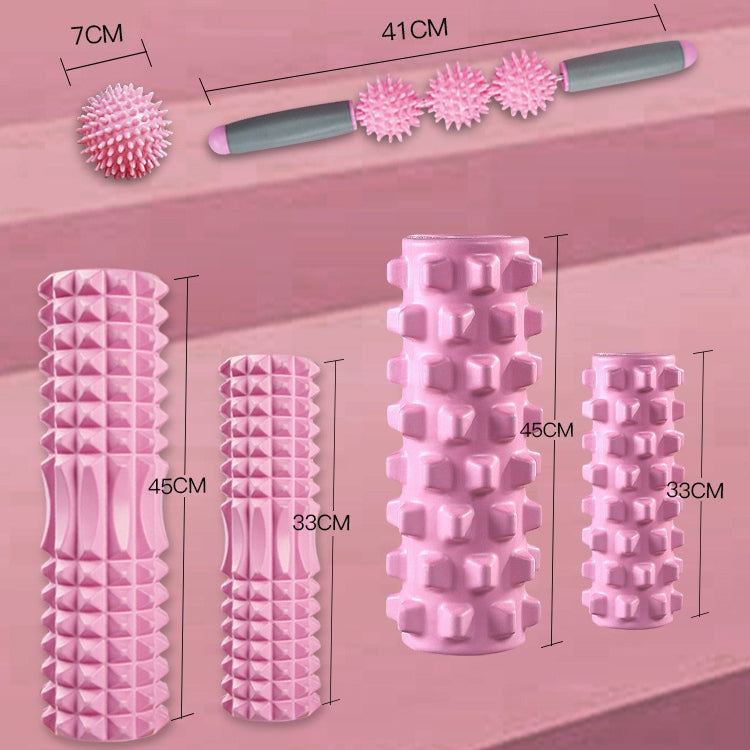 3 in 1 Eva Foam Roller Hollow Muscle Relaxation Roller Yoga Column Set, Length:, 33cm (Blue Crescent), 33cm (Pink Crescent ), 33cm (Purple Crescent ), 45cm (Pink Crescent), 45cm (Purple Crescent ), 45cm (Blue Crescent), 45cm (Pink Wolf Tooth )        ...