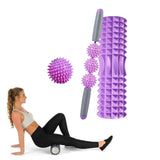 3 in 1 Eva Foam Roller Hollow Muscle Relaxation Roller Yoga Column Set, Length:, 33cm (Blue Crescent), 33cm (Pink Crescent ), 33cm (Purple Crescent ), 45cm (Pink Crescent), 45cm (Purple Crescent ), 45cm (Blue Crescent), 45cm (Pink Wolf Tooth )        ... 33cm (Purple Crescent )