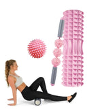 3 in 1 Eva Foam Roller Hollow Muscle Relaxation Roller Yoga Column Set, Length:, 33cm (Blue Crescent), 33cm (Pink Crescent ), 33cm (Purple Crescent ), 45cm (Pink Crescent), 45cm (Purple Crescent ), 45cm (Blue Crescent), 45cm (Pink Wolf Tooth )        ... 45cm (Pink Crescent)