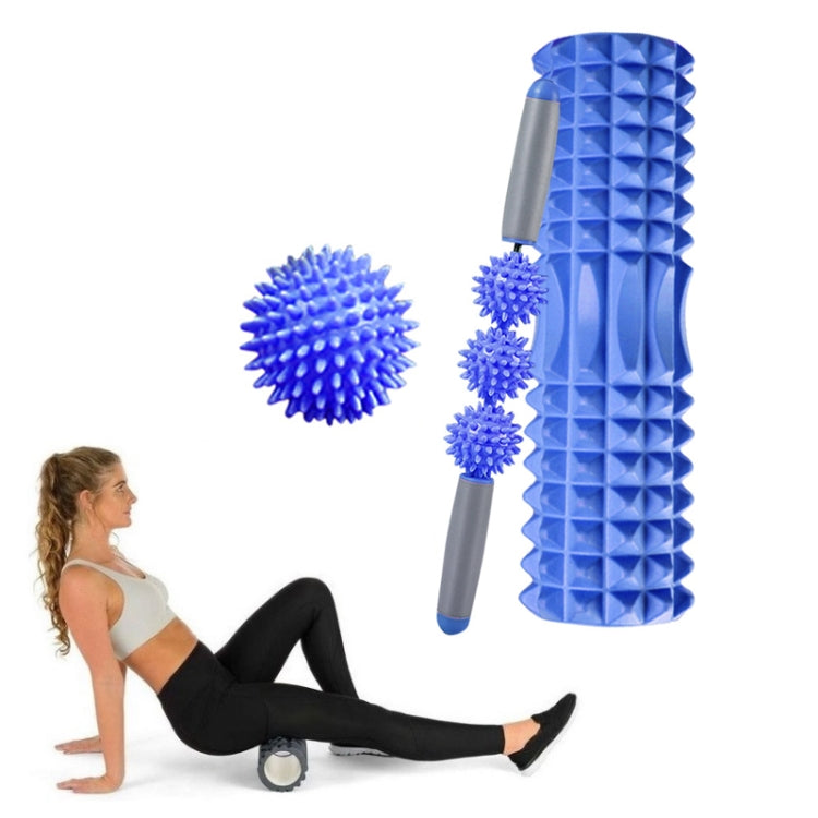 3 in 1 Eva Foam Roller Hollow Muscle Relaxation Roller Yoga Column Set, Length:, 33cm (Blue Crescent), 33cm (Pink Crescent ), 33cm (Purple Crescent ), 45cm (Pink Crescent), 45cm (Purple Crescent ), 45cm (Blue Crescent), 45cm (Pink Wolf Tooth )        ... 45cm (Blue Crescent)