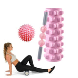 3 in 1 Eva Foam Roller Hollow Muscle Relaxation Roller Yoga Column Set, Length:, 33cm (Blue Crescent), 33cm (Pink Crescent ), 33cm (Purple Crescent ), 45cm (Pink Crescent), 45cm (Purple Crescent ), 45cm (Blue Crescent), 45cm (Pink Wolf Tooth )        ... 45cm (Pink Wolf Tooth )