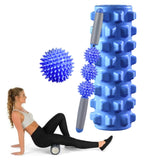 3 in 1 Eva Foam Roller Hollow Muscle Relaxation Roller Yoga Column Set, Length:, 33cm (Blue Crescent), 33cm (Pink Crescent ), 33cm (Purple Crescent ), 45cm (Pink Crescent), 45cm (Purple Crescent ), 45cm (Blue Crescent), 45cm (Pink Wolf Tooth )        ... 45cm (Blue Wolf Tooth)