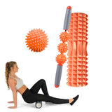 3 in 1 Eva Foam Roller Hollow Muscle Relaxation Roller Yoga Column Set, Length:, 33cm (Blue Crescent), 33cm (Pink Crescent ), 33cm (Purple Crescent ), 45cm (Pink Crescent), 45cm (Purple Crescent ), 45cm (Blue Crescent), 45cm (Pink Wolf Tooth )        ... 33cm (Orange Crescent)