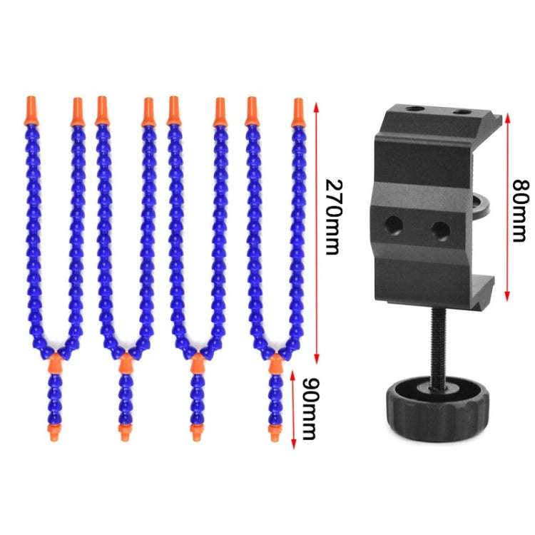 Eight-Jaw Circuit Board Auxiliary Welding Workbench, Black, Silver