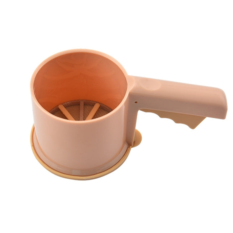 Convenient Hand-Held Semi-Automatic Four Sieve Baking Tool, Blue, Orange, White, Pink