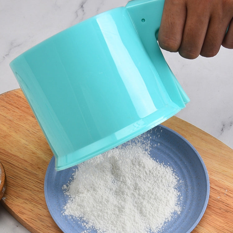 Convenient Hand-Held Semi-Automatic Four Sieve Baking Tool, Blue, Orange, White, Pink