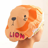 3 PCS Cute Cartoon Shower Bath Cap Saunas Lace Elastic Band Cap Hair Protective Cap, 3 PCS Yellow Duck, 3 PCS Blue Elephant, 3 PCS Grey Panda, 3 PCS Pink Rabbit, 3 PCS Lion