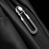 WEIXIER 8641 Men Running Waterproof Waist Bag Multifunctional Chest Bag Sports Leisure One-Shoulder Bag, Black, Dark Gray