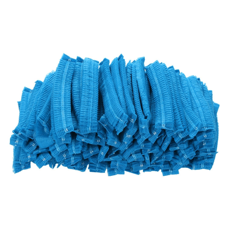 200 PCS Non-woven Disposable Pleated Anti Dust Hat Bath Caps For Spa Hair Salon Beauty, Non-woven (Blue), Non-woven (White)