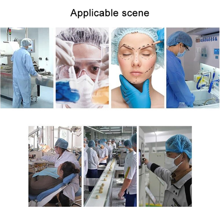 200 PCS Non-woven Disposable Pleated Anti Dust Hat Bath Caps For Spa Hair Salon Beauty, Non-woven (Blue), Non-woven (White)