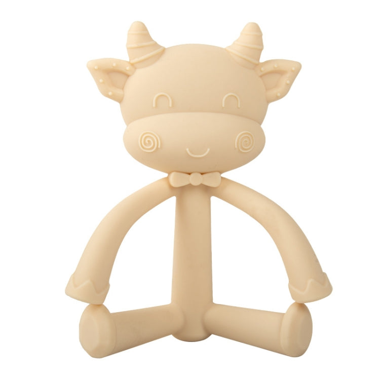 Three-Dimensional Cartoon Silicone Baby Teether Molar Rods Children Toys Maternal And Child Supplies, Gray Green, Beige, Light Coffee, Peach Powder, Scalper, Pink Sheep, Yellow Sheep, Coffee Sheep, Green Sheep, Beige Sheep