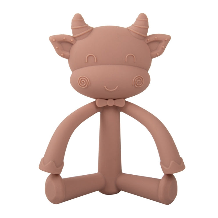 Three-Dimensional Cartoon Silicone Baby Teether Molar Rods Children Toys Maternal And Child Supplies, Gray Green, Beige, Light Coffee, Peach Powder, Scalper, Pink Sheep, Yellow Sheep, Coffee Sheep, Green Sheep, Beige Sheep