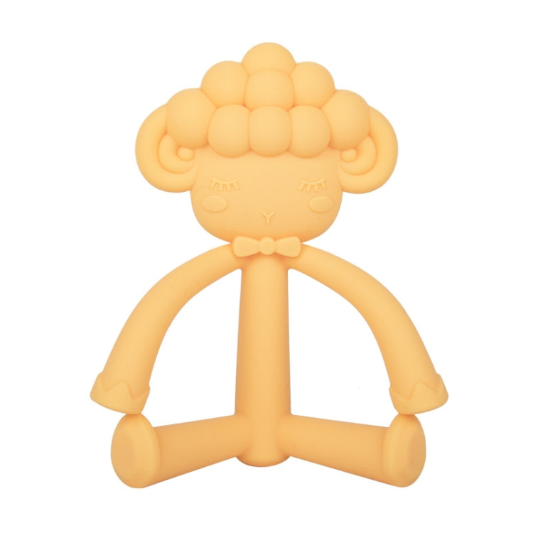 Three-Dimensional Cartoon Silicone Baby Teether Molar Rods Children Toys Maternal And Child Supplies, Gray Green, Beige, Light Coffee, Peach Powder, Scalper, Pink Sheep, Yellow Sheep, Coffee Sheep, Green Sheep, Beige Sheep