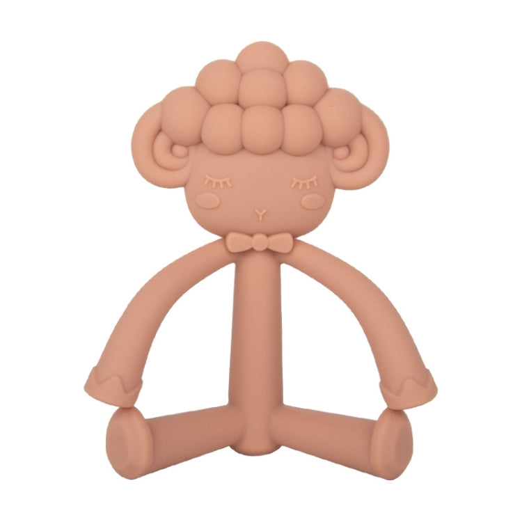 Three-Dimensional Cartoon Silicone Baby Teether Molar Rods Children Toys Maternal And Child Supplies, Gray Green, Beige, Light Coffee, Peach Powder, Scalper, Pink Sheep, Yellow Sheep, Coffee Sheep, Green Sheep, Beige Sheep