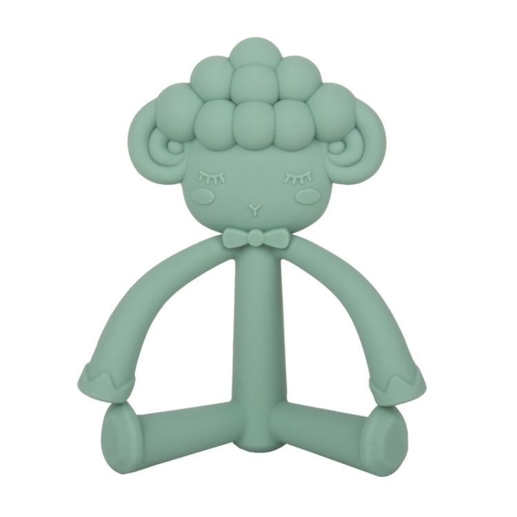 Three-Dimensional Cartoon Silicone Baby Teether Molar Rods Children Toys Maternal And Child Supplies, Gray Green, Beige, Light Coffee, Peach Powder, Scalper, Pink Sheep, Yellow Sheep, Coffee Sheep, Green Sheep, Beige Sheep