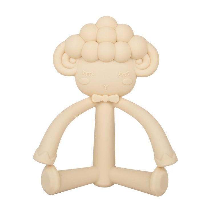 Three-Dimensional Cartoon Silicone Baby Teether Molar Rods Children Toys Maternal And Child Supplies, Gray Green, Beige, Light Coffee, Peach Powder, Scalper, Pink Sheep, Yellow Sheep, Coffee Sheep, Green Sheep, Beige Sheep