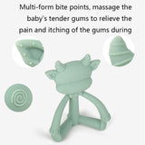 Three-Dimensional Cartoon Silicone Baby Teether Molar Rods Children Toys Maternal And Child Supplies, Gray Green, Beige, Light Coffee, Peach Powder, Scalper, Pink Sheep, Yellow Sheep, Coffee Sheep, Green Sheep, Beige Sheep