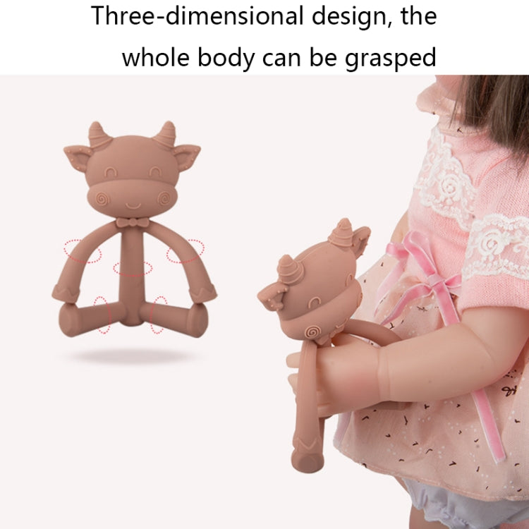 Three-Dimensional Cartoon Silicone Baby Teether Molar Rods Children Toys Maternal And Child Supplies, Gray Green, Beige, Light Coffee, Peach Powder, Scalper, Pink Sheep, Yellow Sheep, Coffee Sheep, Green Sheep, Beige Sheep