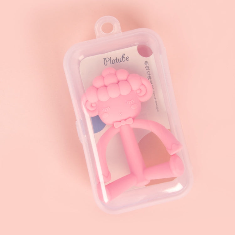 Three-Dimensional Cartoon Silicone Baby Teether Molar Rods Children Toys Maternal And Child Supplies, Gray Green, Beige, Light Coffee, Peach Powder, Scalper, Pink Sheep, Yellow Sheep, Coffee Sheep, Green Sheep, Beige Sheep