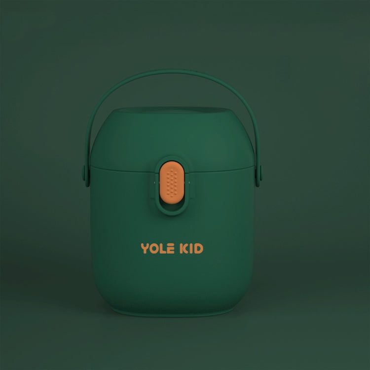 2 PCS YOLE KID Baby Milk Powder Box Large-Capacity Portable Out-Packing Gimi Powder Box Baby Food Supplement Storage Sealed Tank, Mustard Yellow, Matcha Green, Olive Green, Peacock Blue, Cinnabar Red, Rouge Powder Olive Green