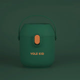 2 PCS YOLE KID Baby Milk Powder Box Large-Capacity Portable Out-Packing Gimi Powder Box Baby Food Supplement Storage Sealed Tank, Mustard Yellow, Matcha Green, Olive Green, Peacock Blue, Cinnabar Red, Rouge Powder Olive Green