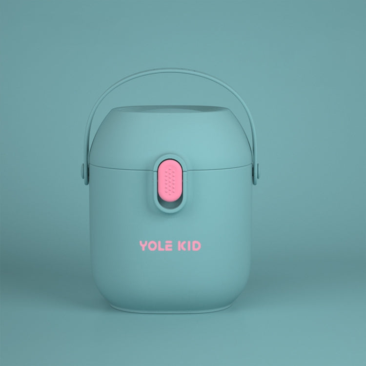 2 PCS YOLE KID Baby Milk Powder Box Large-Capacity Portable Out-Packing Gimi Powder Box Baby Food Supplement Storage Sealed Tank, Mustard Yellow, Matcha Green, Olive Green, Peacock Blue, Cinnabar Red, Rouge Powder Peacock Blue