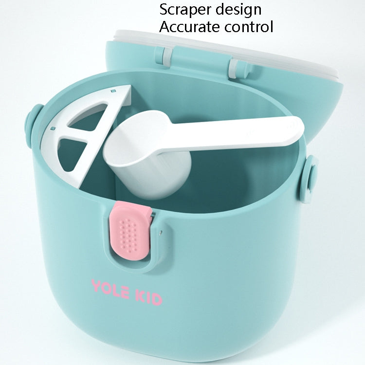 2 PCS YOLE KID Baby Milk Powder Box Large-Capacity Portable Out-Packing Gimi Powder Box Baby Food Supplement Storage Sealed Tank, Mustard Yellow, Matcha Green, Olive Green, Peacock Blue, Cinnabar Red, Rouge Powder