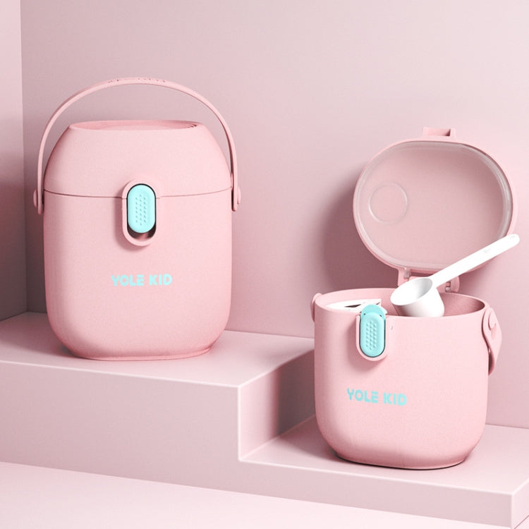 2 PCS YOLE KID Baby Milk Powder Box Large-Capacity Portable Out-Packing Gimi Powder Box Baby Food Supplement Storage Sealed Tank, Mustard Yellow, Matcha Green, Olive Green, Peacock Blue, Cinnabar Red, Rouge Powder