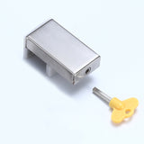 2 PCS Aluminum Screen Window Door Lock Child Protection Safety Lock Anti-theft Stopper, Hex Key, One-word Key Hex Key