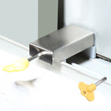 2 PCS Aluminum Screen Window Door Lock Child Protection Safety Lock Anti-theft Stopper, Hex Key, One-word Key