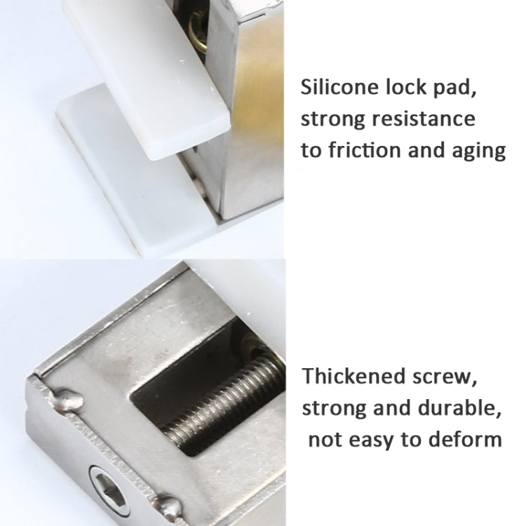 2 PCS Aluminum Screen Window Door Lock Child Protection Safety Lock Anti-theft Stopper, Hex Key, One-word Key