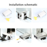 2 PCS Aluminum Screen Window Door Lock Child Protection Safety Lock Anti-theft Stopper, Hex Key, One-word Key