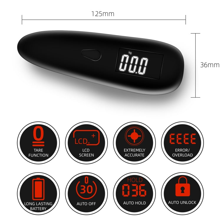 50kg/0.05kg Baggage Scales Portable Luggage Scales Express Package Scales Hand-Held Electronic Scale, 50kg x 0.05kg