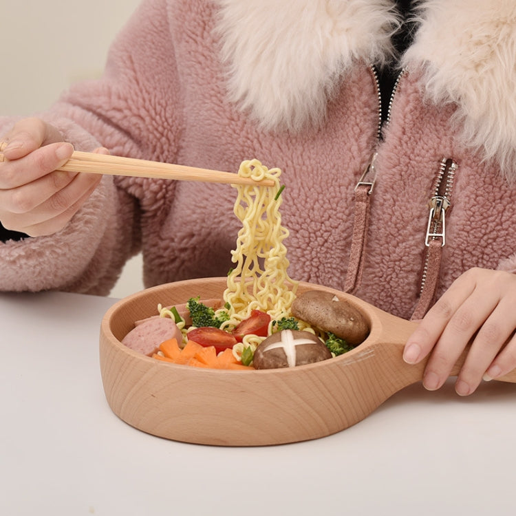 Instant Noodle Bowl Wooden Kimchi Bowl Fruit Salad Wooden Bowl With Handle, Small