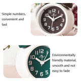 6016 Simple Bell Small Alarm Clock Students Learning Bedside Clock With Night Light, Red, Green, Coffee Color