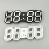 6609 3D Stereo LED Alarm Clock Living Room 3D Wall Clock, Red, Green, Black Frame Blue Light, Black Frame Orange Light, Black Frame Pink Light, Black Frame Green Light, Black Frame Red Light