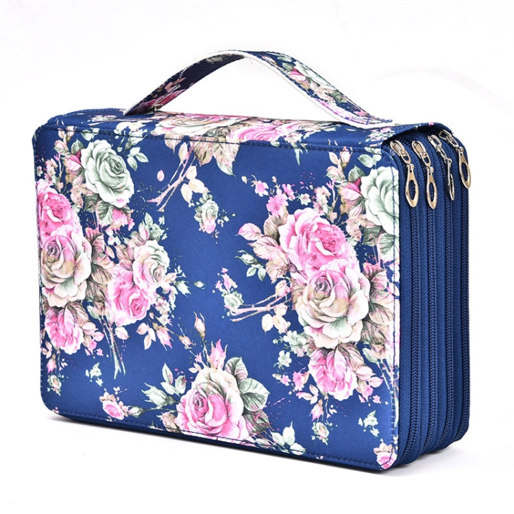 200 Hole Art Painting Pen Storage Bag Large-Capacity Crocodile Pattern PU Pencil Bag, Black, Purple, Brown, Sapphire, Gray, Khaki Rose, Blue Rose, Green Rose, Pink Rose, Rose Red, Lake Blue Blue Rose