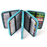 200 Hole Art Painting Pen Storage Bag Large-Capacity Crocodile Pattern PU Pencil Bag, Black, Purple, Brown, Sapphire, Gray, Khaki Rose, Blue Rose, Green Rose, Pink Rose, Rose Red, Lake Blue