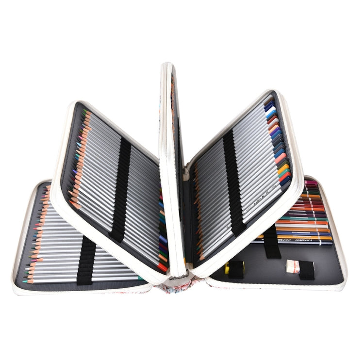 200 Hole Art Painting Pen Storage Bag Large-Capacity Crocodile Pattern PU Pencil Bag, Black, Purple, Brown, Sapphire, Gray, Khaki Rose, Blue Rose, Green Rose, Pink Rose, Rose Red, Lake Blue