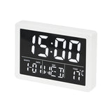 Large Screen LED Clock Bedside Multifunctional Electronic Alarm Clock, White Shell White Light, Black Shell White Light, Black Shell Green Light, Black Shell Orange Light