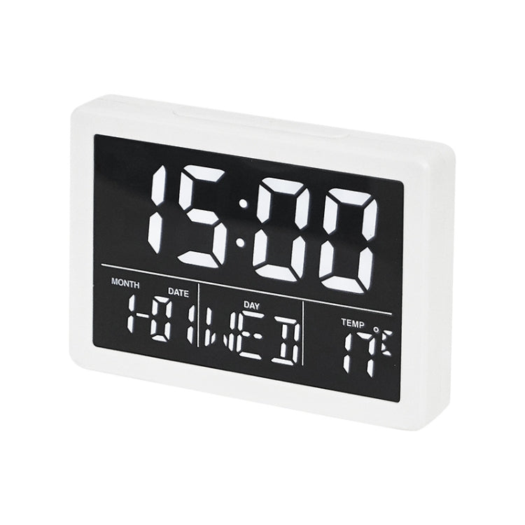 Large Screen LED Clock Bedside Multifunctional Electronic Alarm Clock, White Shell White Light, Black Shell White Light, Black Shell Green Light, Black Shell Orange Light