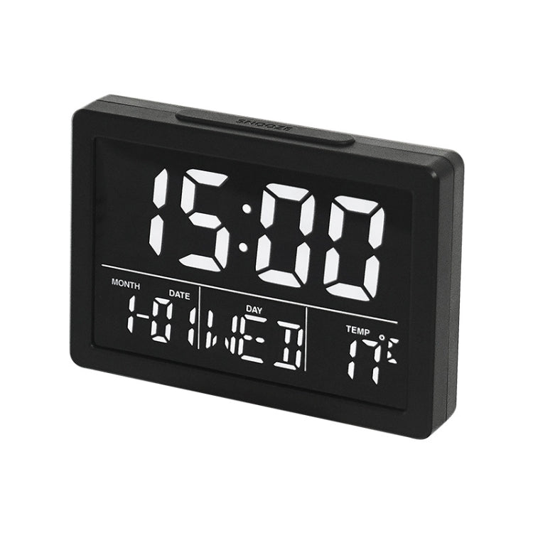 Large Screen LED Clock Bedside Multifunctional Electronic Alarm Clock, White Shell White Light, Black Shell White Light, Black Shell Green Light, Black Shell Orange Light