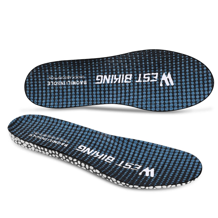 WEST BIKING Bicycle Riding Insole Sports Slow Shock PU Comfortable Insole, 37-38, 39-40, 41-42, 43-44 41-42 Cyan