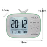 G179 Retro TV Alarm Clock Student Dormitory Bed Electronic Clock, White English Version, Black English Version, Blue English Version, Green English Version, Pink English Version
