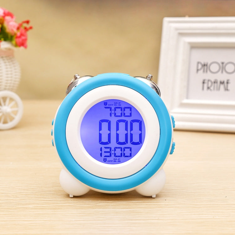 0705 Big Volume Simple Three-Dimensional LED Alarm Clock Mute Luminous Electronic Clock, Red, Light Blue, Light Green, Orange, Black Shell Green, Black Shell Pink, Black Shell Blue, Black Shell Orange Light Blue