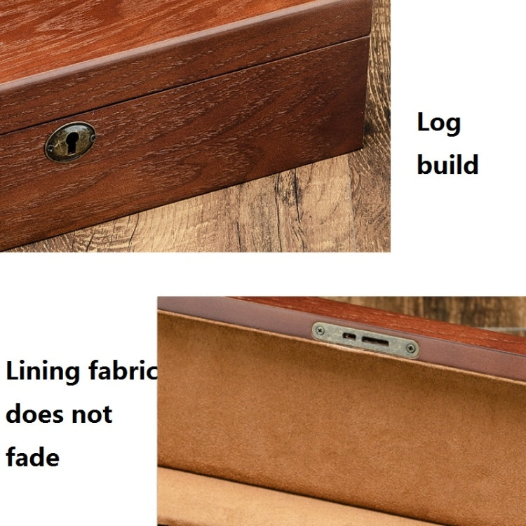 6 Slots Willow Watch Storage Box Jewelry Collection Display Box With Lock, 6 Slots Square, 6 Slots Rectangle