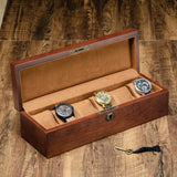 6 Slots Willow Watch Storage Box Jewelry Collection Display Box With Lock, 6 Slots Square, 6 Slots Rectangle